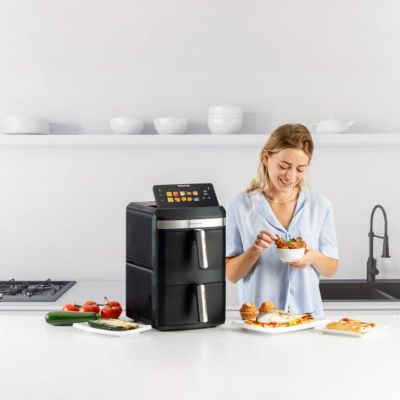 8. Taurus Air Duo Slim Heißluftfritteuse mit zwei Körben