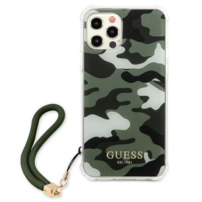 3. Guess GUHCP12MKSARKA iPhone 12/12 Pro 6.1" grün/khaki Hardcase Camo Collection
