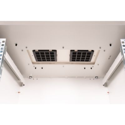 10. Digitus 19" 16U 600x600 Wand-Netzwerkschrank, Volltür, grau, ungeteilt, montiert, IP55, 100 kg