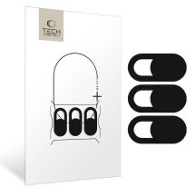 Tech-Protect Cam Fit+ 3er-Pack Laptop-Kameraabdeckungen – Schwarz