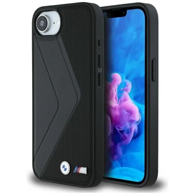 BMW Oversized Stripes MagSafe Hülle für iPhone 16e - Schwarz