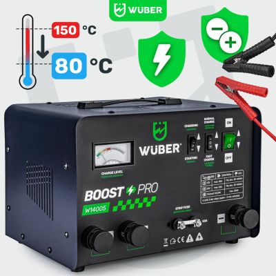 9. Batterieladegerät mit Starthilfe 40 A 12 V/24 V W14005 WUBER