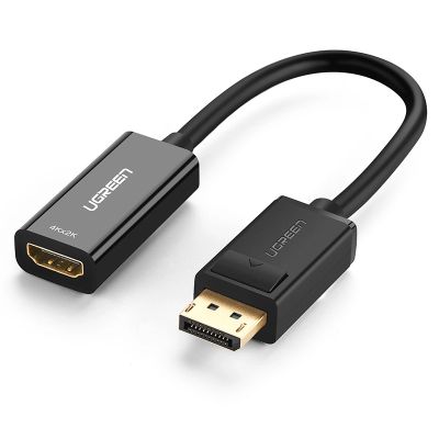 Ugreen MM137 40363 DisplayPort (Stecker) auf HDMI (Buchse) 4K/1080p-Adapter – Schwarz