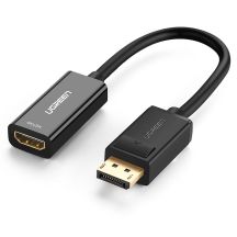 Ugreen MM137 40363 DisplayPort (Stecker) auf HDMI (Buchse) 4K/1080p-Adapter – Schwarz
