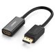 Ugreen MM137 40363 DisplayPort (Stecker) auf HDMI (Buchse) 4K/1080p-Adapter – Schwarz
