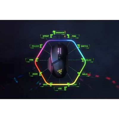 8. Razer Basilisk V3 Pro Maus, rechte Seite, kabellos (RF), Bluetooth, USB Typ-C, optisch, 30000 DPI