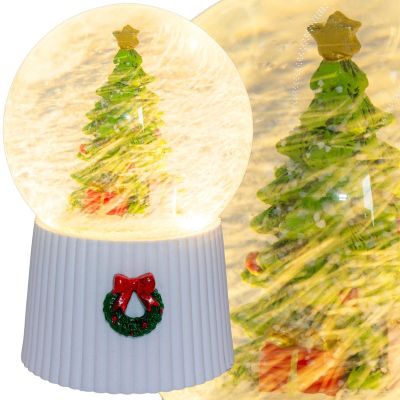 7. 147-mm-LED-Schneekugel mit spielendem Weihnachtsbaum