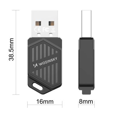 3. Wozinsky Dualband-USB-WLAN-6-Adapter mit Bluetooth 5.4 – Schwarz