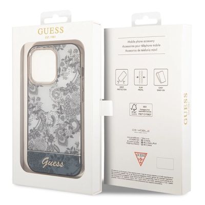 8. Guess GUHCP14LHGPLHG iPhone 14 Pro 6.1" Grau/Grau Hardcase Porcelain Collection