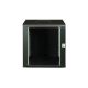 30. Digitus Unique 19" 12U 600x600 Wand-Netzwerkschrank, Glastür, schwarz, ungeteilt, montiert, 100 kg
