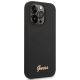 4. Guess Silikon Vintage Gold Logo iPhone 14 Pro Hülle - Schwarz