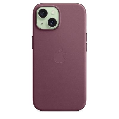 5. Hülle mit MagSafe für Apple iPhone 15, Feingewebe-Hülle, Mulberry