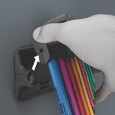 9. Satz 950/9 HEX-PLUS MULTICOLOUR 3 Inbusschlüssel 9CZR