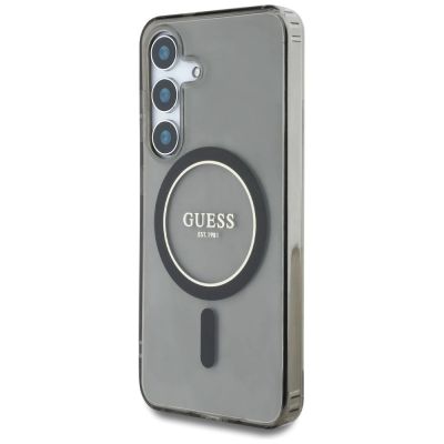 2. Guess Glitter Circle Classic Logo MagSafe Hülle für Samsung Galaxy S25 schwarz