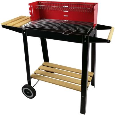 4. Gartengrillwagen 85x42x83cm Rot