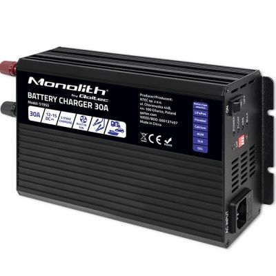 10. Monolith Intelligentes Profi-Ladegerät für LiFePO4 AGM GEL SLA 30A 12V Batterien