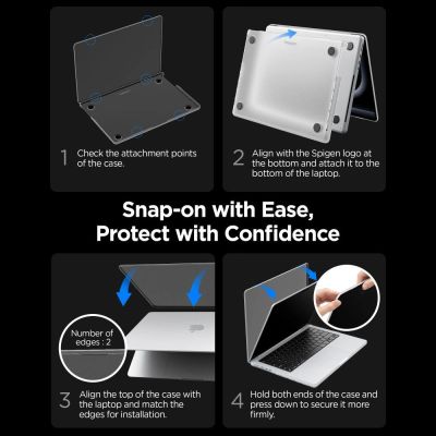 10. Spigen AirSkin Hülle für MacBook Pro 16" 2021 / 2023 / 2024 / 2025 / 2026 - Transparent Matt