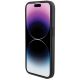 5. BMW Lederhülle mit Textur und Streifen für iPhone 15 Pro – Schwarz
