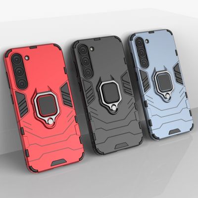 15. Ring Armor Hülle für Samsung Galaxy S23+ gepanzerte Hülle magnetischer Haltering schwarz