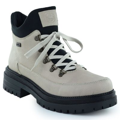 Beige Damen-Ankle-Boots mit Reißverschluss, Modell Rieker Y3158-60