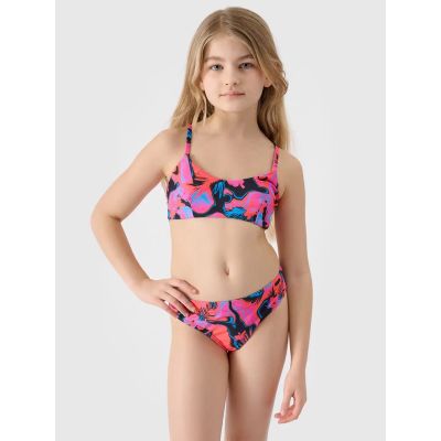 2. Zweiteiliger Badeanzug für Mädchen 4F JUNIOR 4FJWSS25UBKSF046-90A