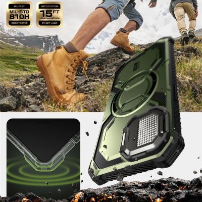 2. IBLSN Armorbox Mag MagSafe Supcase Hülle für iPhone 16e / 17e - oliv