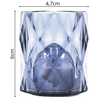 11. Mini-Dekorationslampe 6 cm, grau, warmweiß, 1 LED
