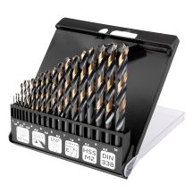 HSS-CNC-Metallbohrer, 124°, „Pro-Tec“, 1,0–10,0 mm, 19er-Set