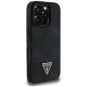 4. Guess Grained Hot Stamp Peony Triangle Logo MagSafe Case für iPhone 16 Pro - Schwarz
