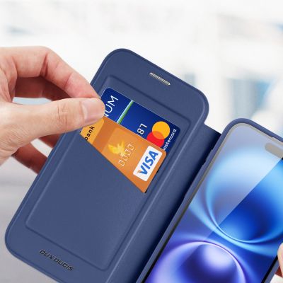 7. Dux Ducis Skin X Pro iPhone 17 Air Hülle mit MagSafe und Wallet - Blau