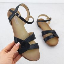 Schwarze Damensandalen S.Barski KV51-022