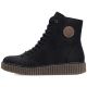 3. Schwarze, gefütterte Plateau-Ankle-Boots für Damen, Modell Rieker Y4308-00