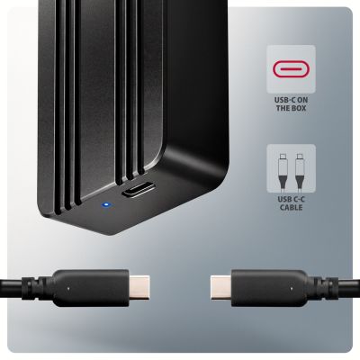 Axagon EEM2-40G Festplattengehäuse SSD-Gehäuse Schwarz M.2