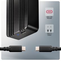 Axagon EEM2-40G Festplattengehäuse SSD-Gehäuse Schwarz M.2