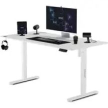 SENSE7 Nojo Schreibtisch Weiß 140 cm x 70 cm Weiß