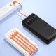 7. Dudao K6Pro Universal 10000mAh Powerbank mit USB-Kabel, USB Typ C, Lightning Black (K6Pro-schwarz)