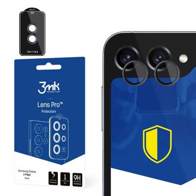 4. Gehärtetes Glas für Kameraobjektiv 3mk Lens Protection Pro Schwarz für Samsung Galaxy Z Flip 6
