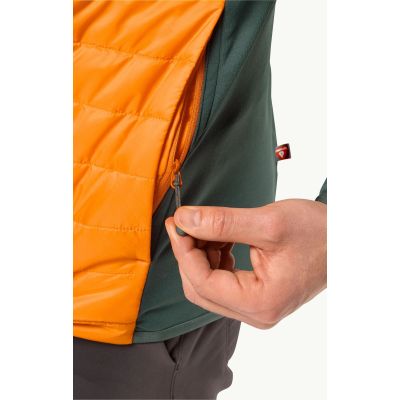 5. Jack Wolfskin Routeburn Pro Hybrid M Wasserdichte Outdoor-Jacke Gelb (1710511_3285)