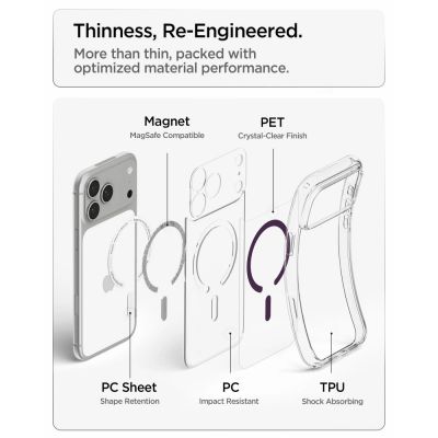 9. Spigen Ultra Hybrid Mag MagSafe Hülle für iPhone 18 Pro Max / 17 Pro Max – transparent-burgunderrot