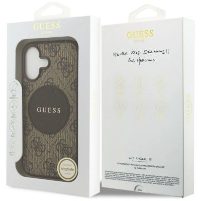 8. Guess 4G Circle Classic Logo MagSafe Hülle für iPhone 17 - Braun