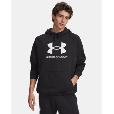 2. Under Armour Rival Fleece Logo Hoodie mit Kapuze – black/white