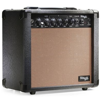 Stagg 15 AA DR EU – 15-Watt-Akustik-Combo mit Hall