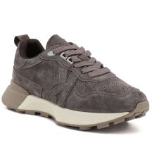 Braune Plateau-Sneaker aus Leder, Kobbo FIO27-67048