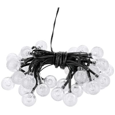27. Solar-Gartenlampen-Girlande, Solarkette, 4,9 m, 40 LEDs, warmweiß