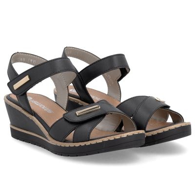 10. Goldene Keilsandalen aus Leder für Damen, Remonte R6266-90