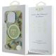 8. Guess Glitter Flowers Triangle Buttons MagSafe Case für iPhone 16 Pro Max grün