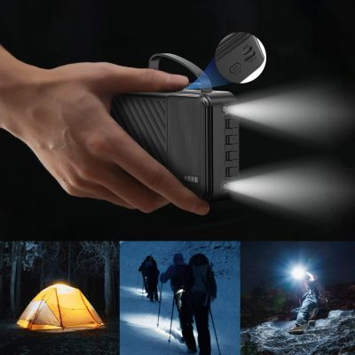 7. Dudao K11 Max 30000mAh Powerbank mit integrierten Kabeln - Schwarz