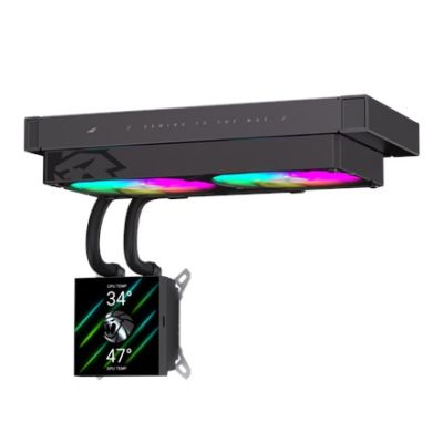 Gamemax CPU-Flüssigkeitskühler | GLACIER 240 LCD BK | Schwarz