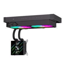 Gamemax CPU-Flüssigkeitskühler | GLACIER 240 LCD BK | Schwarz