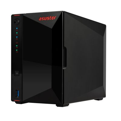 11. NAS Asustor AS5402T; Tower; 2x (3,5" SATA HDD/ 2,5" SSD); Intel Celeron N5105, 4 GB DDR4 SODIMM (max. 16 GB), 2x 2,5-GbE, 4x M.2 2280 NVMe PCIe 3.0, 3x USB 3.2 Gen, 1x HDMI 2.0b